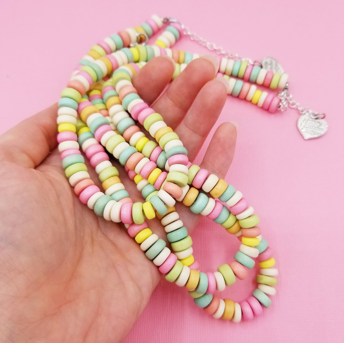 Classic Rainbow Faux Candy Choker Kidcore Custom Length Necklace Handmade Cute Charm Jewelry for Women Kawaii Birthday Gift for Best Friend