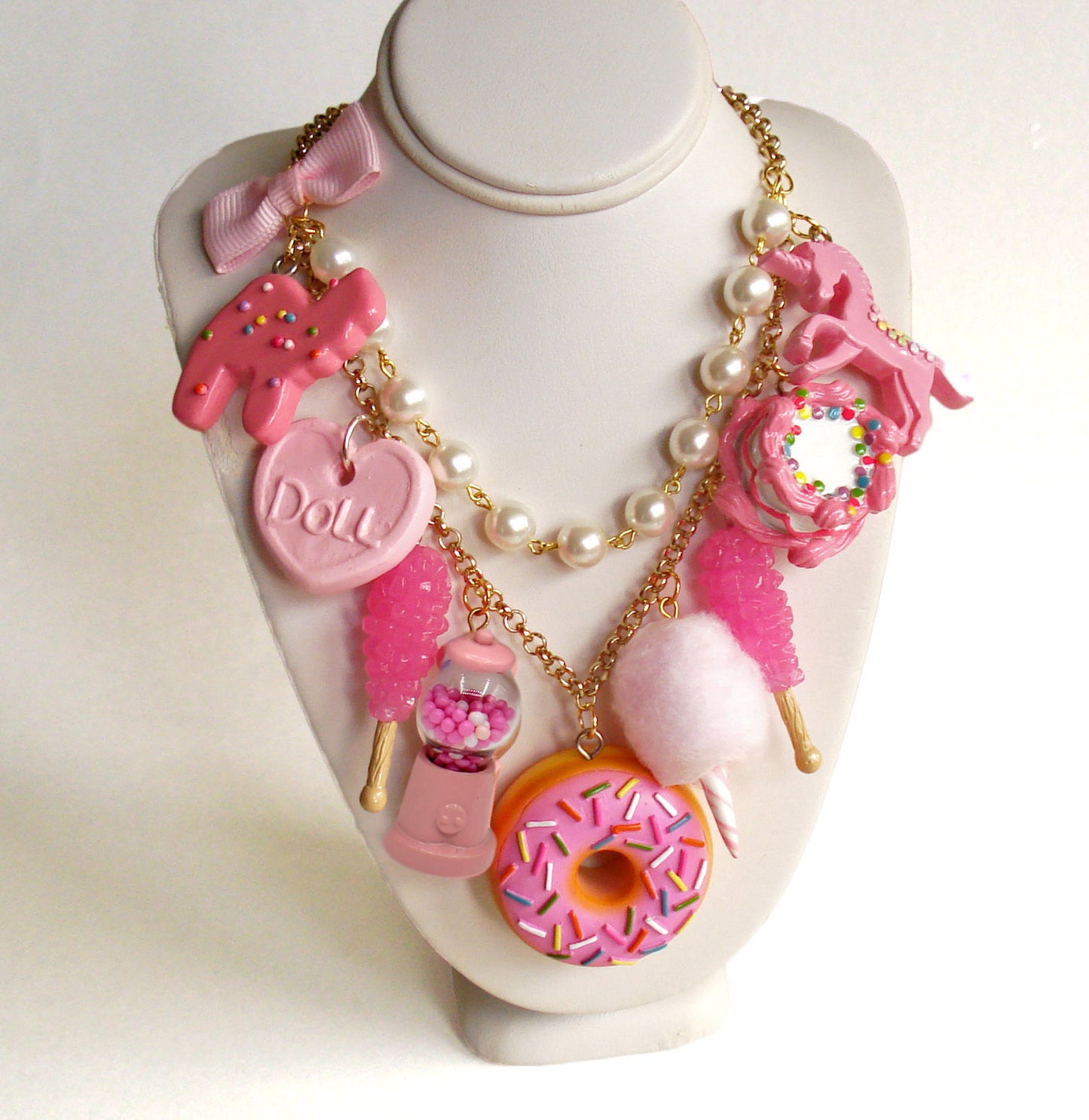 Classic All Pink Candy Statement Necklace