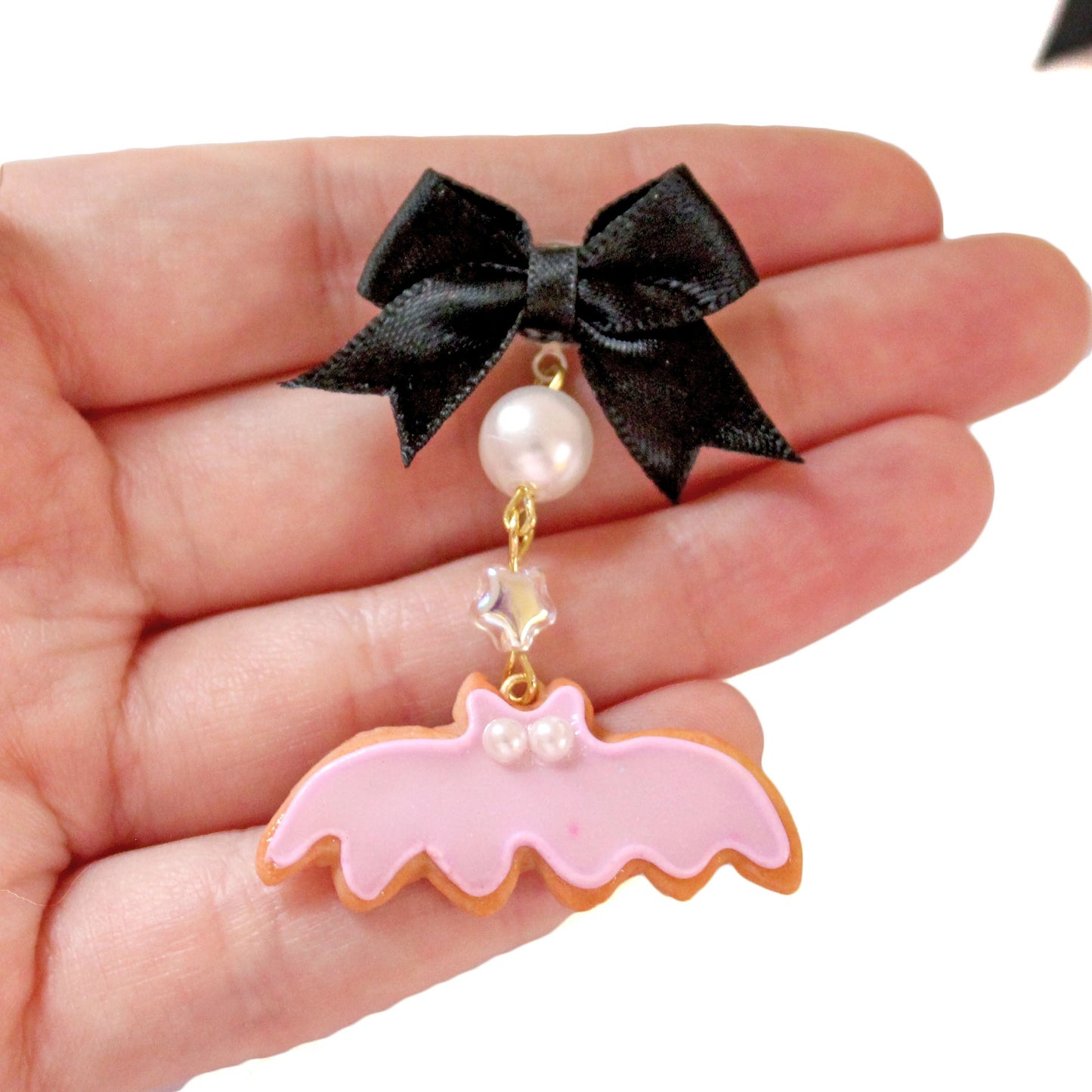 Large Purple Pastel Bat Cookies Earrings - Fatally Feminine Designs