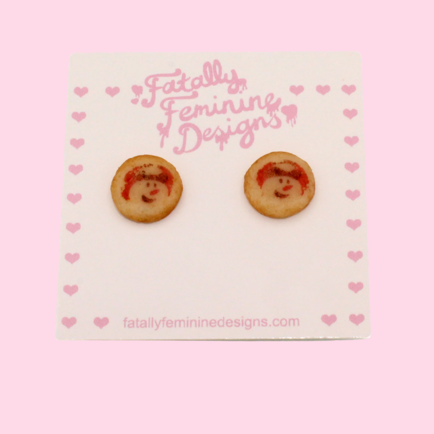 Snowman Sugar Cookie Stud Earrings - Limited Edition Holiday Collection