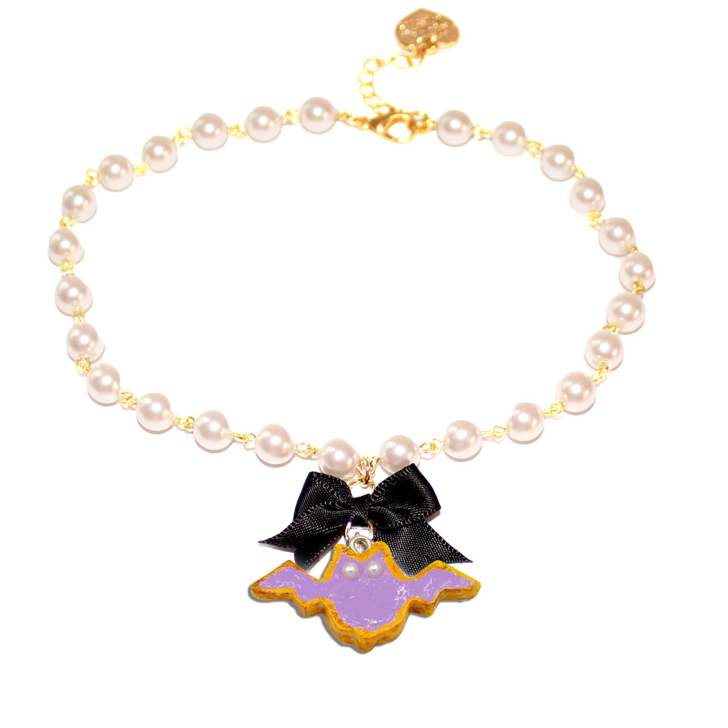 Purple Pastel Bat Cookie Pearl Choker - Fatally Feminine Designs