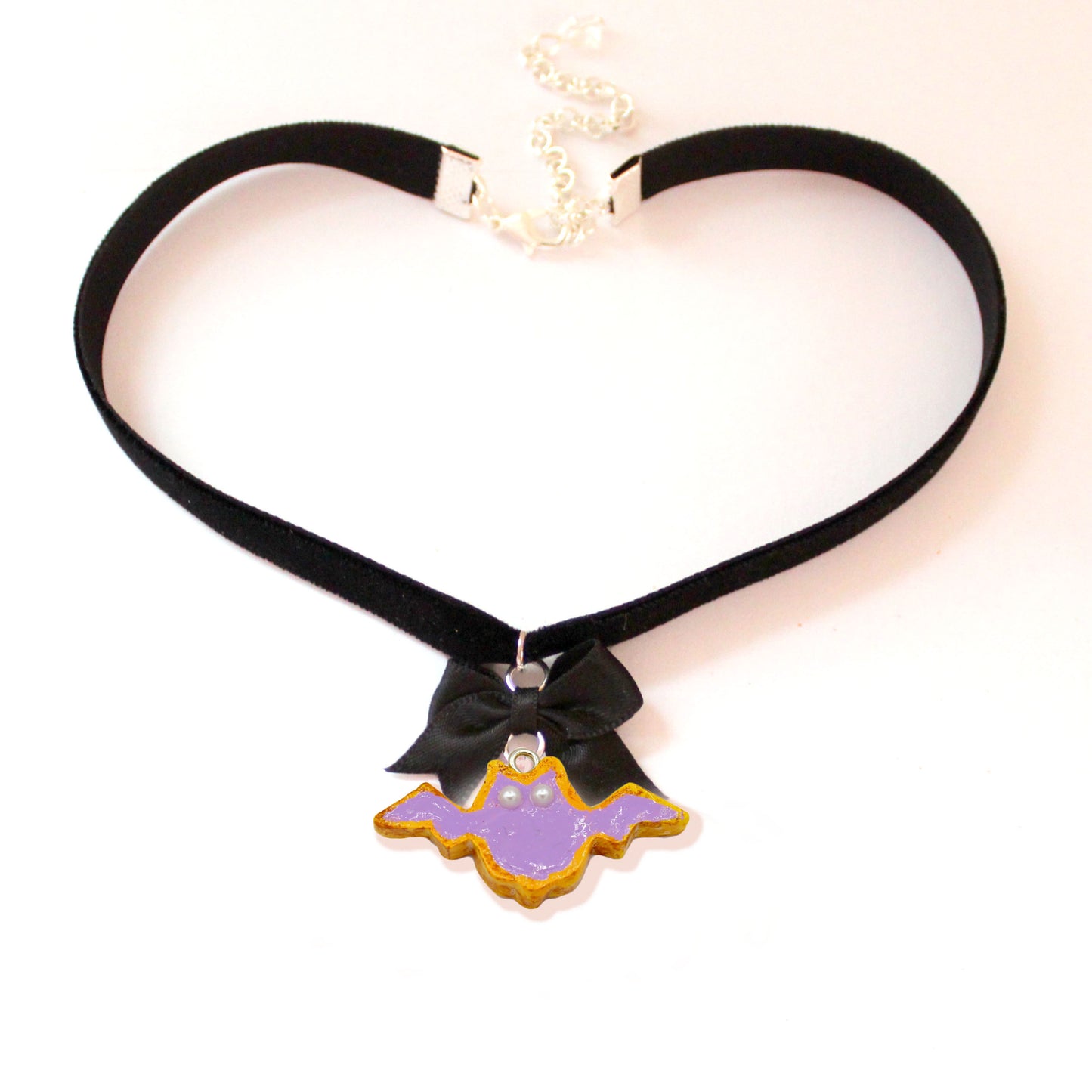 Purple Pastel Bat Cookie Choker - Fatally Feminine Designs