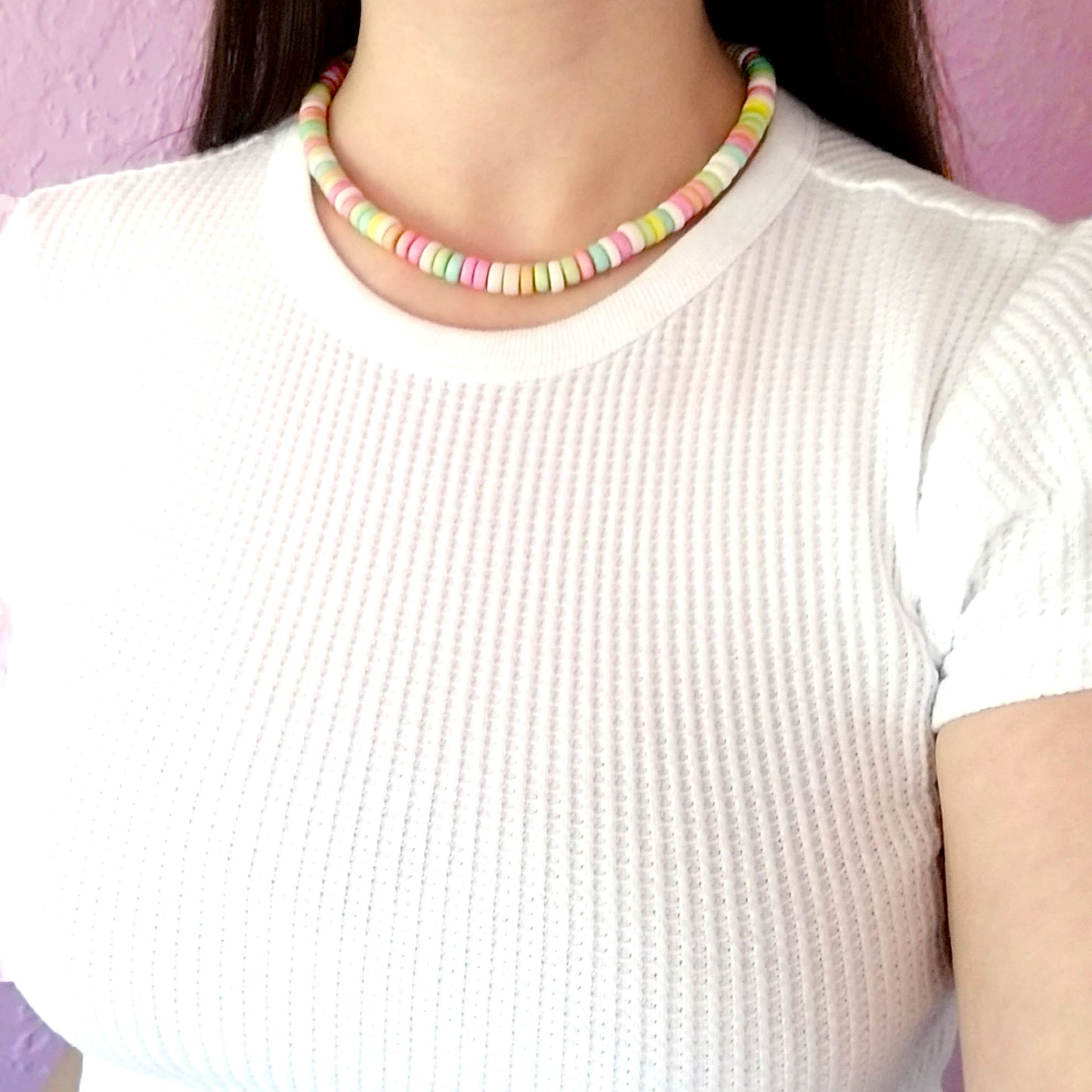 Classic Rainbow Faux Candy Choker Kidcore Custom Length Necklace Handmade Cute Charm Jewelry for Women Kawaii Birthday Gift for Best Friend