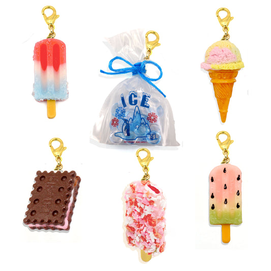 Miniature Ice Cream Truck Charms - Gold or Silver Lobster Clasp- Fatally Feminine Designs