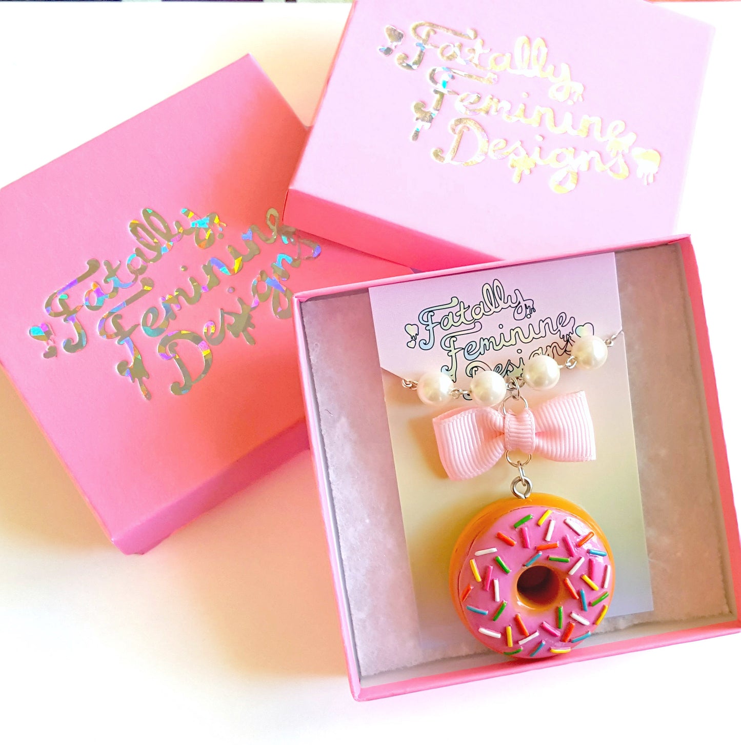 Kawaii Pink Miniature Bubble Gum Heart Keychain - Fatally Feminine Designs