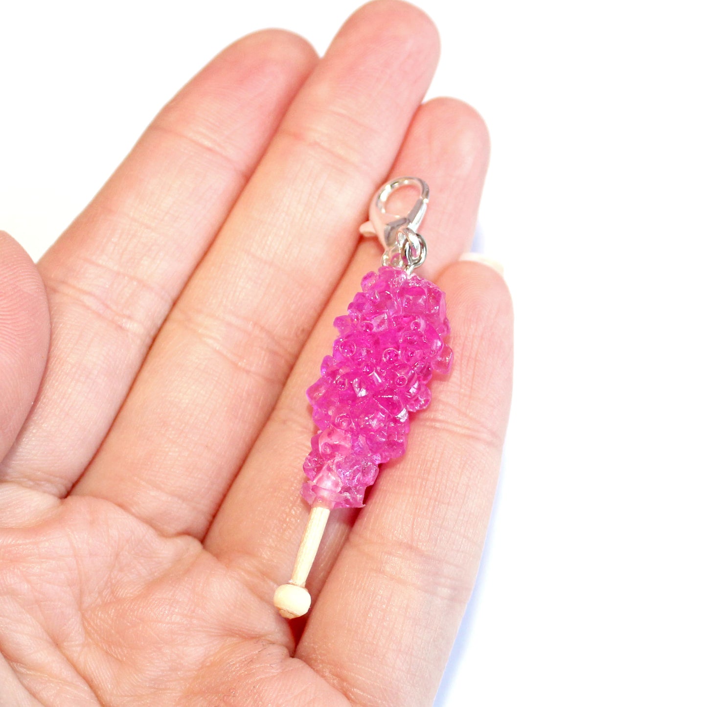 Handmade Resin Pink Rock Candy Charm - by Fatally Feminine