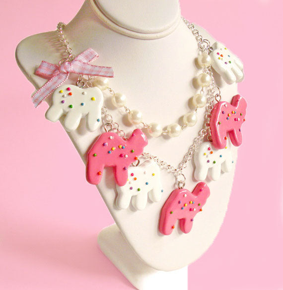 Circus Animal Cookies Necklace Statement Necklace