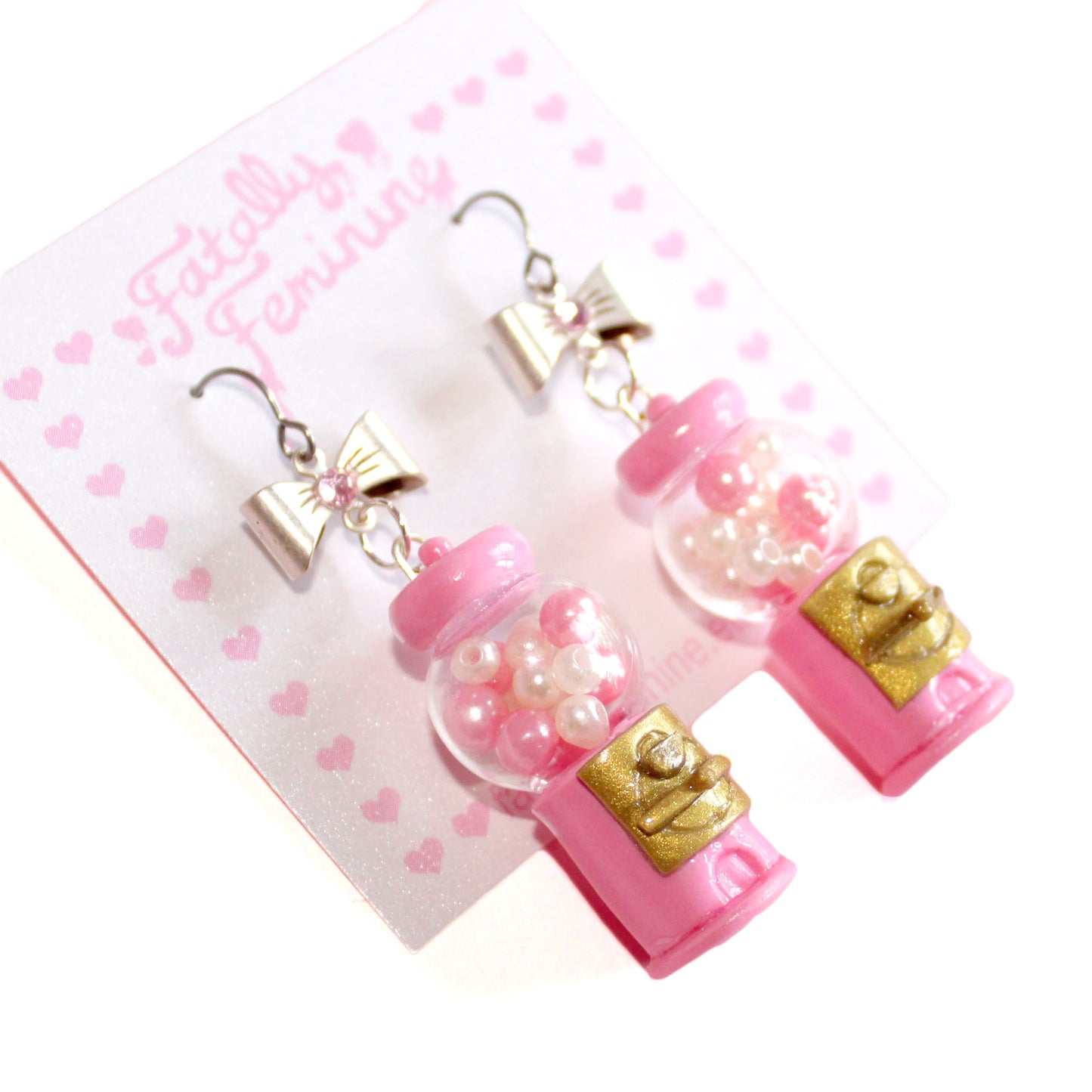 Pink Gumball Machine Earrings