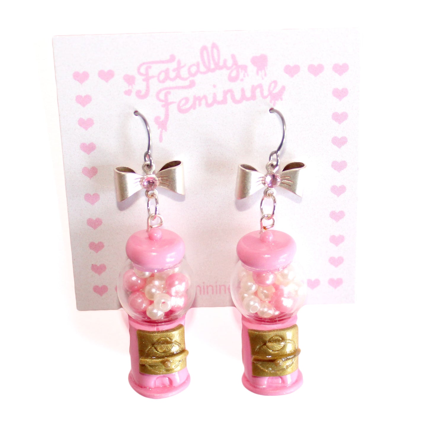Pink Gumball Machine Earrings