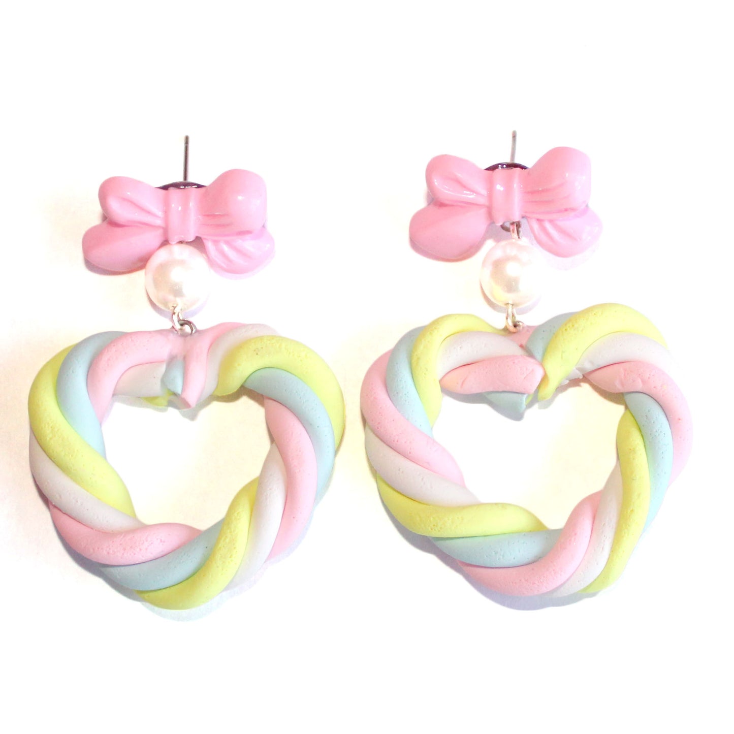 Marshmallow Heart Earrings