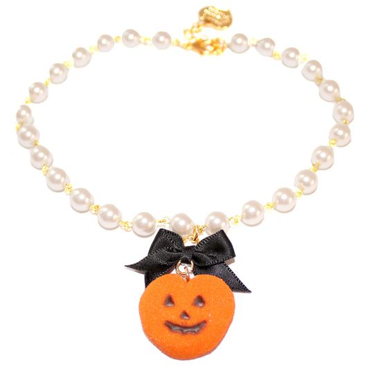 Pumpkin Marshmallow Peep Pearl Choker - Fatally Feminine Designs