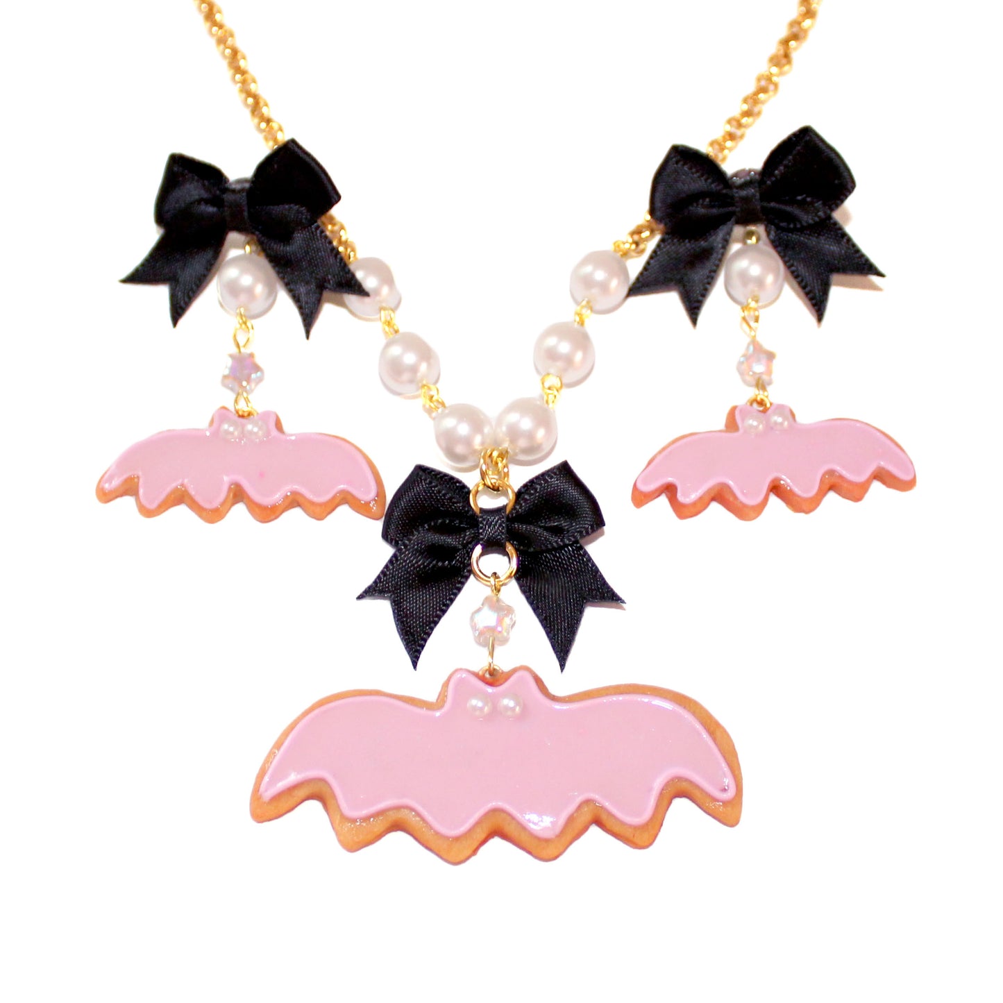 Purple Pastel Bat Cookies SET - Necklace & Earrings - Fatally Feminine Designs