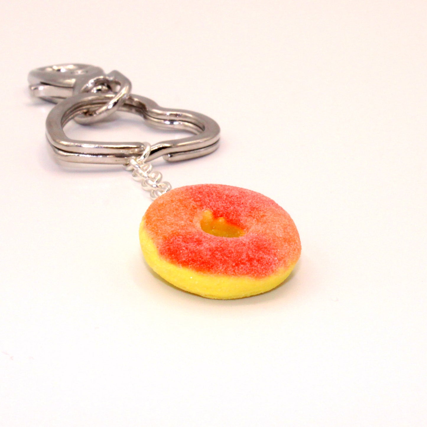 Gummy Peach Ring Keychain - Fatally Feminine Designs