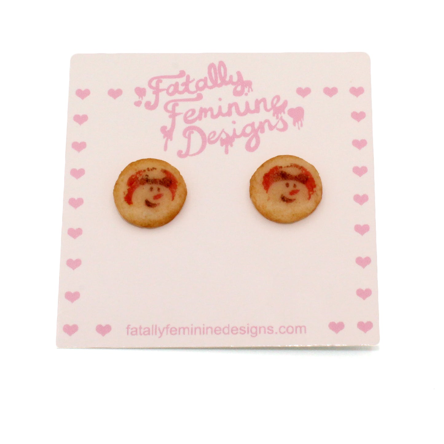 Snowman Sugar Cookie Stud Earrings - Limited Edition Holiday Collection