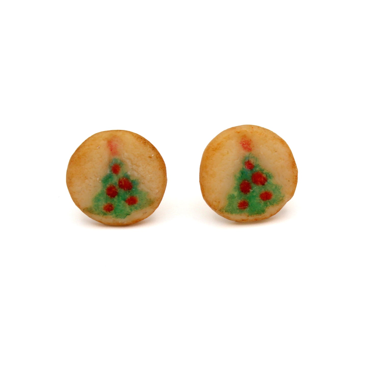 Christmas Tree Sugar Cookie Stud Earrings - Limited Edition Holiday Collection