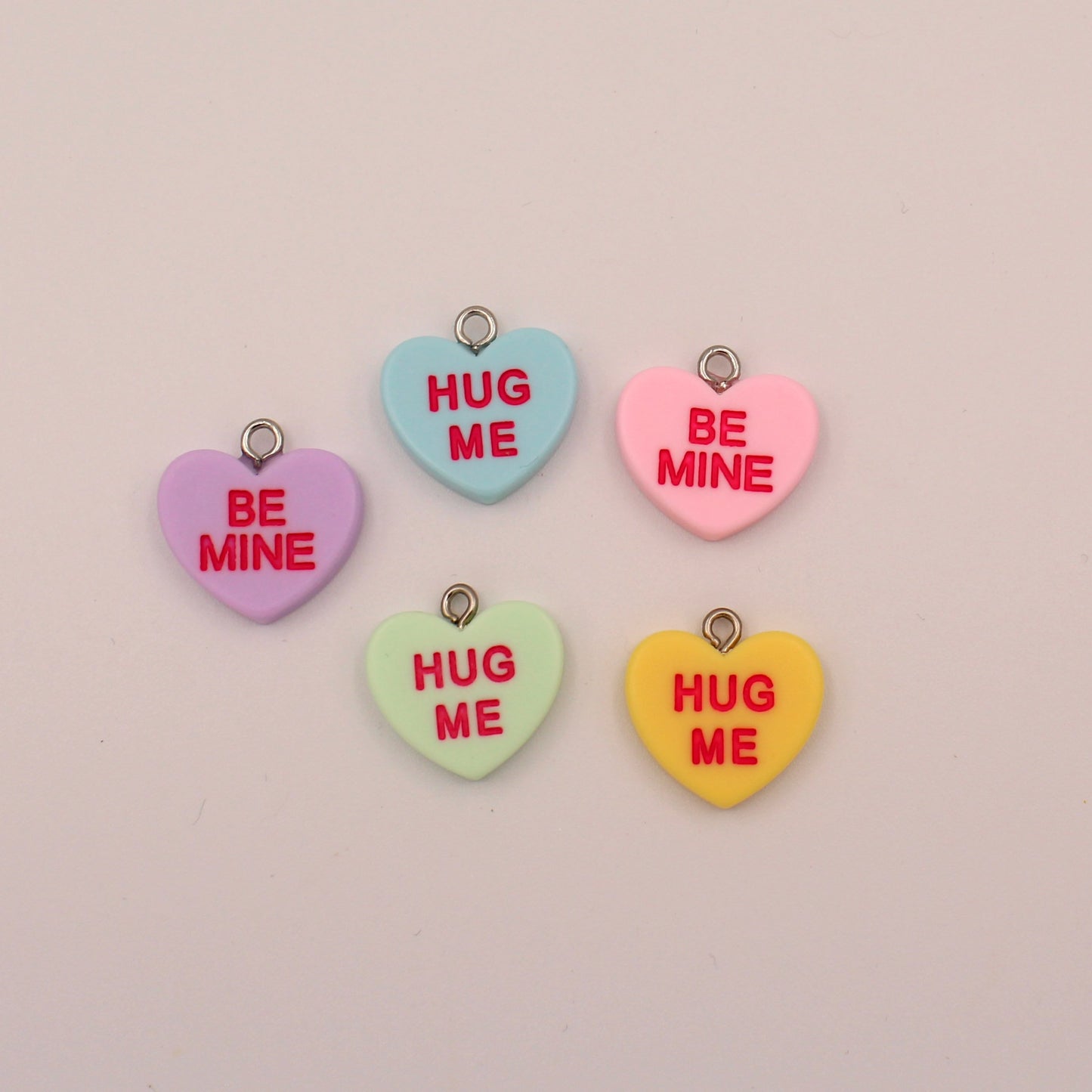 Conversation Candy Heart Necklace with Bow