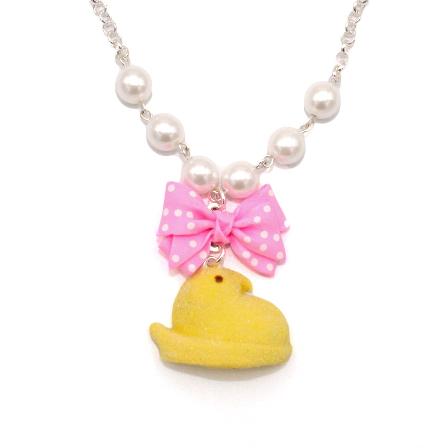 Marshmallow Chick Necklace & Earring Set - More colors - Fatally Feminine Designs