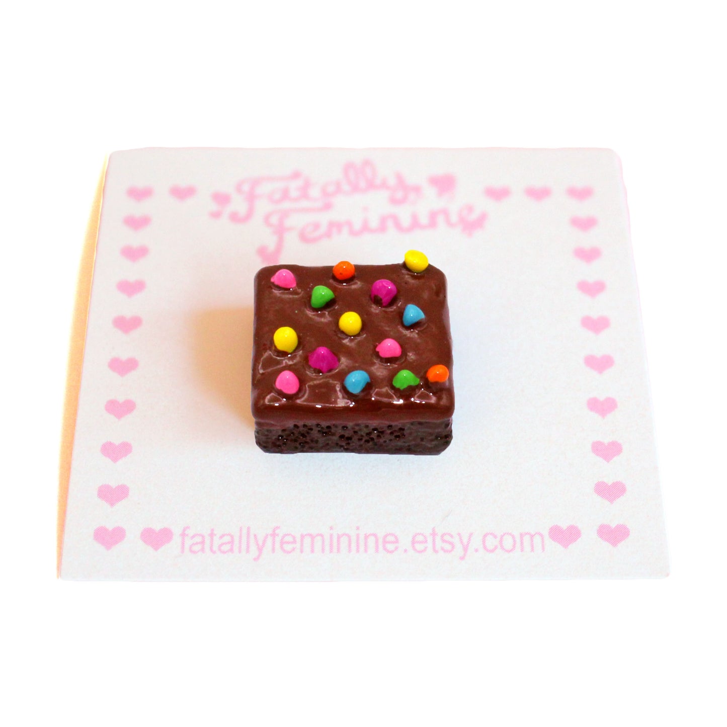 Rainbow Sprinkle Brownie Pin