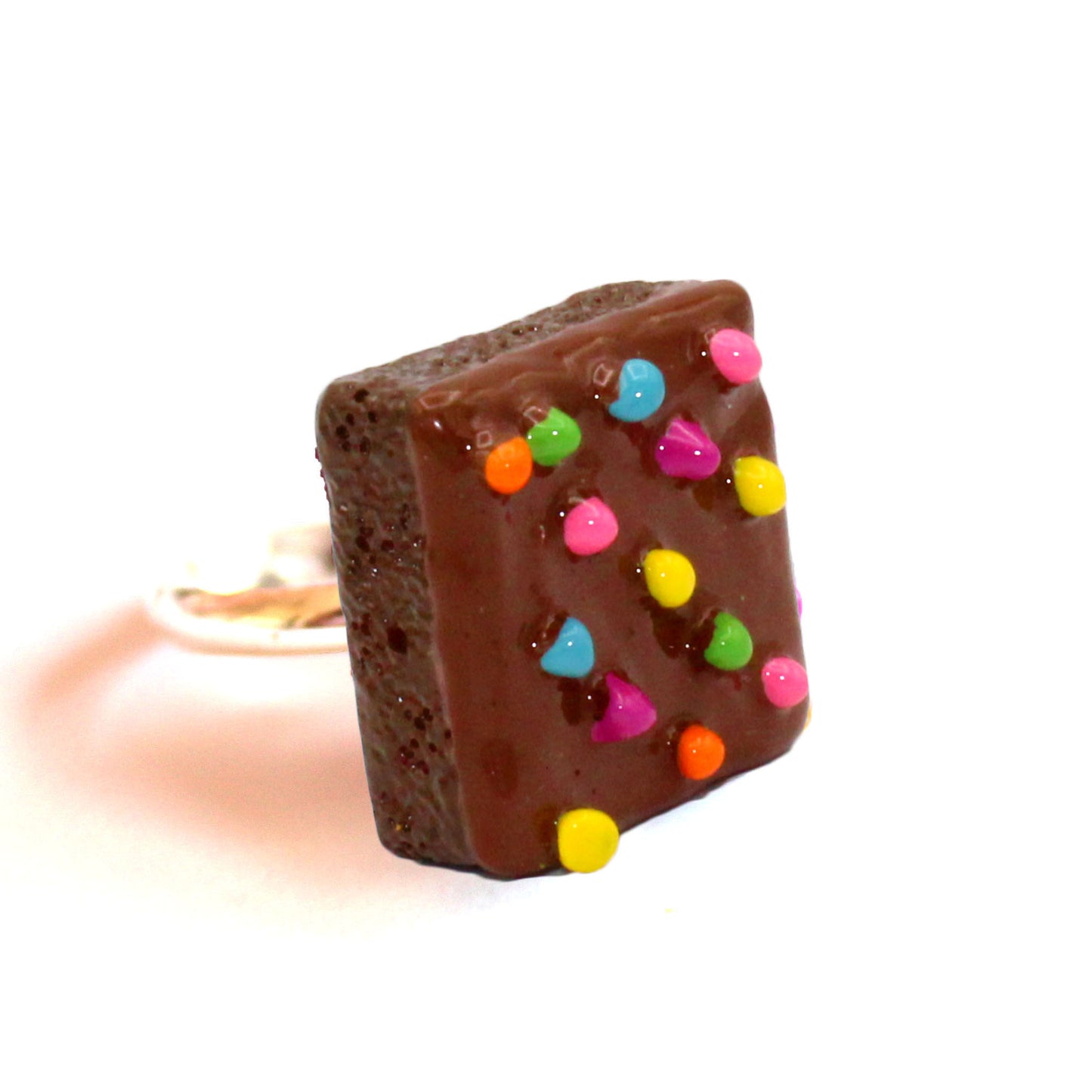 Rainbow Sprinkle Brownie Ring - Fatally Feminine Designs