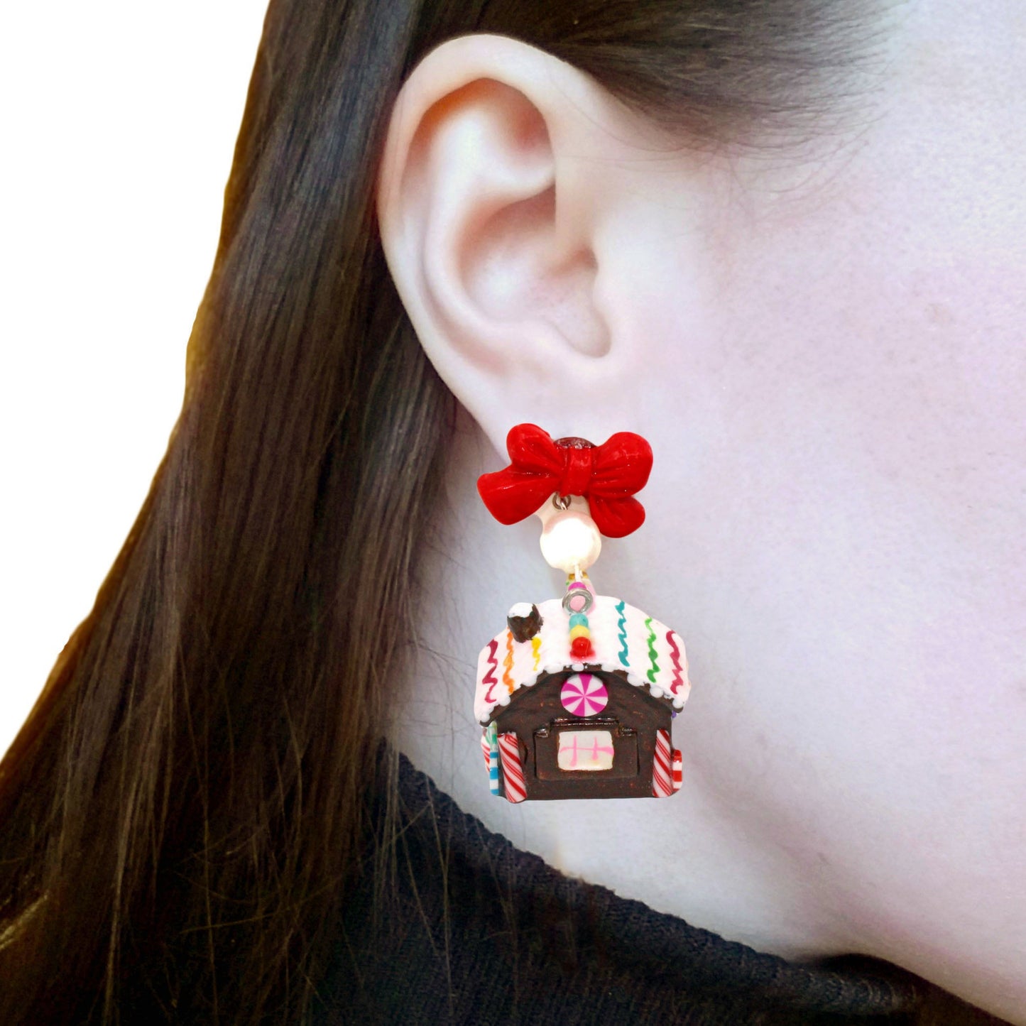 Miniature Gingerbread House Earrings - Limited Edition Christmas Collection