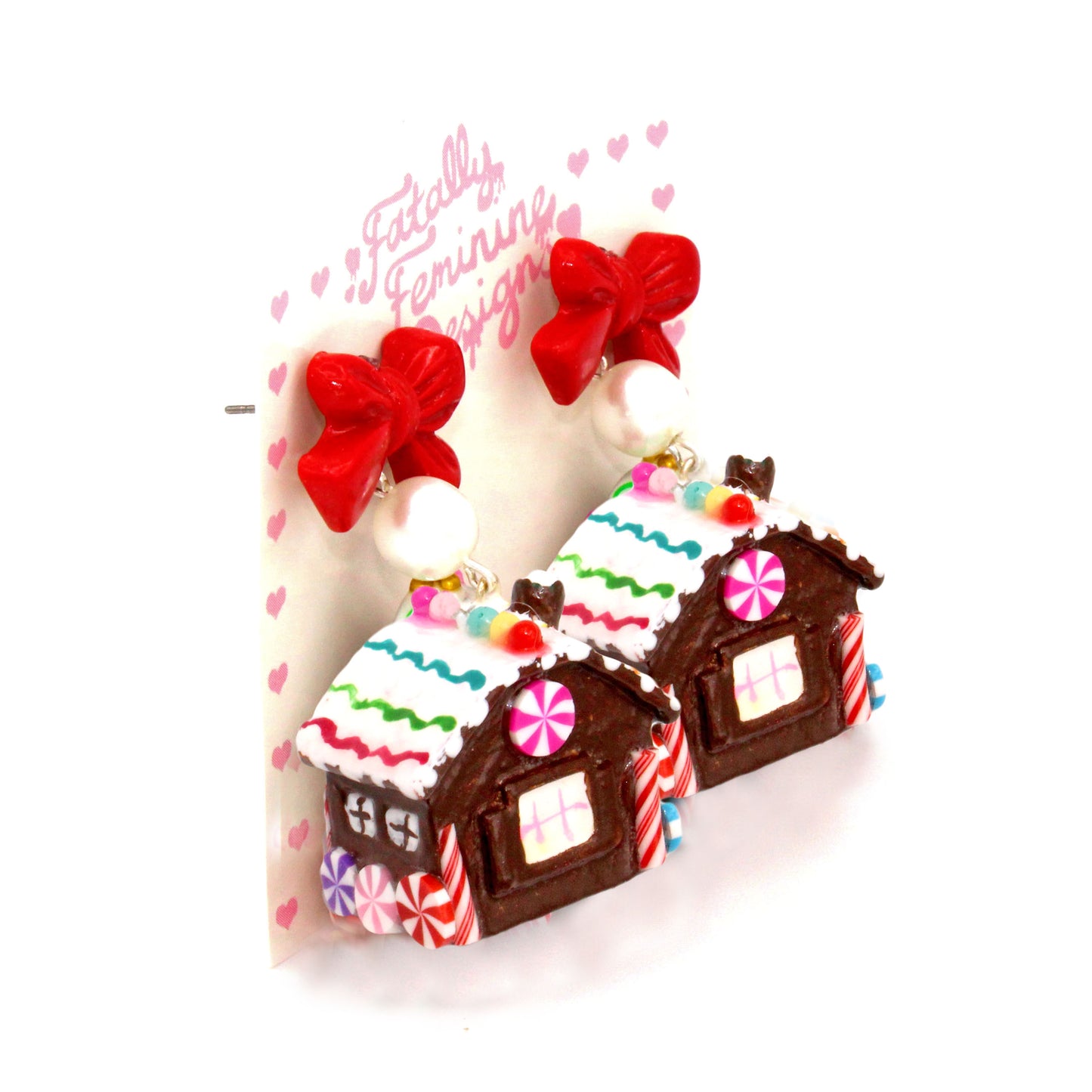 Miniature Gingerbread House Earrings - Limited Edition Christmas Collection