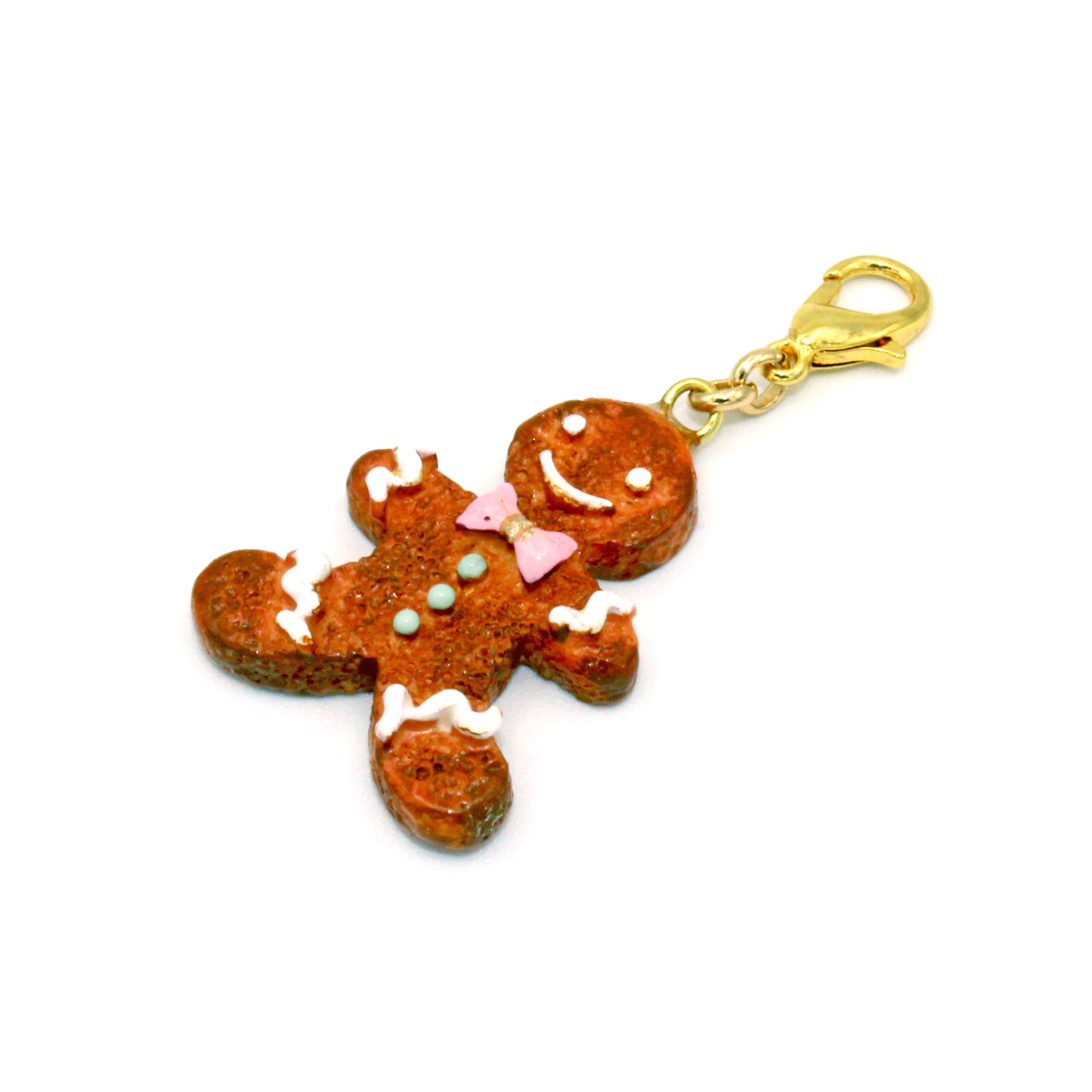 Gingerbread Man Cookie Charm or Zipper Pull - Limited Edition Holiday Collection