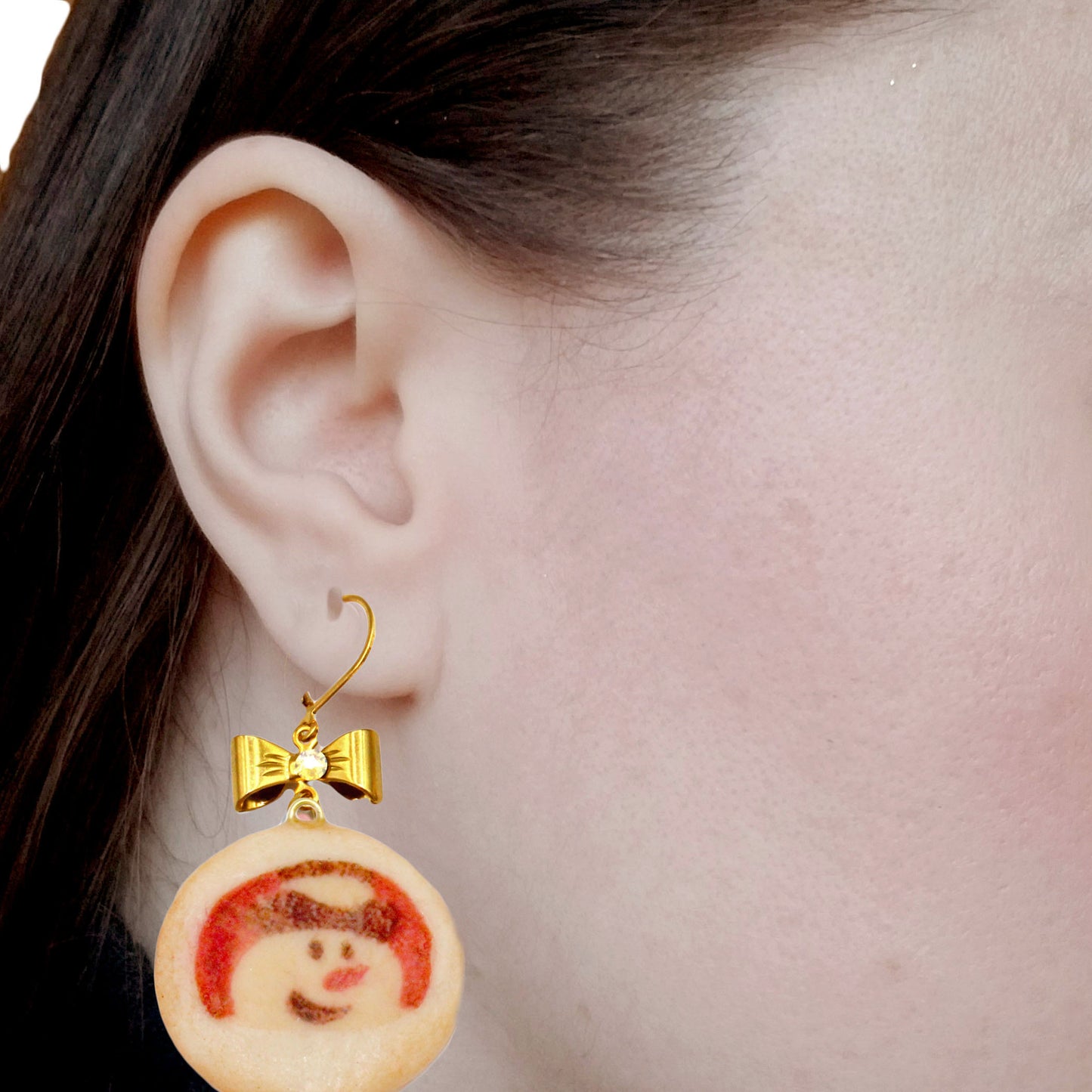 Snowman Sugar Cookie Dangle Earrings - Limited Edition Holiday Collection