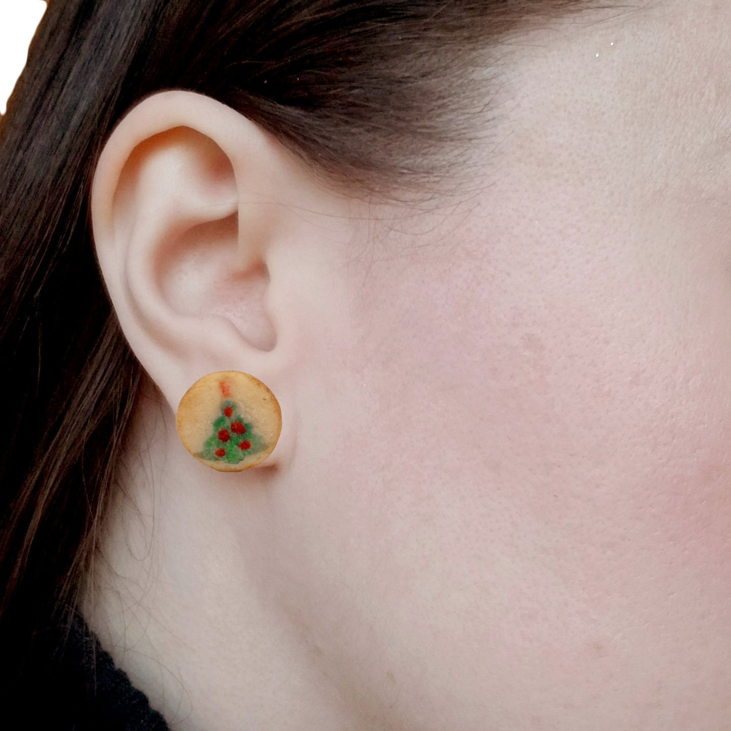 Asymmetrical Sugar Cookie Stud Earrings - Limited Edition Holiday Collection