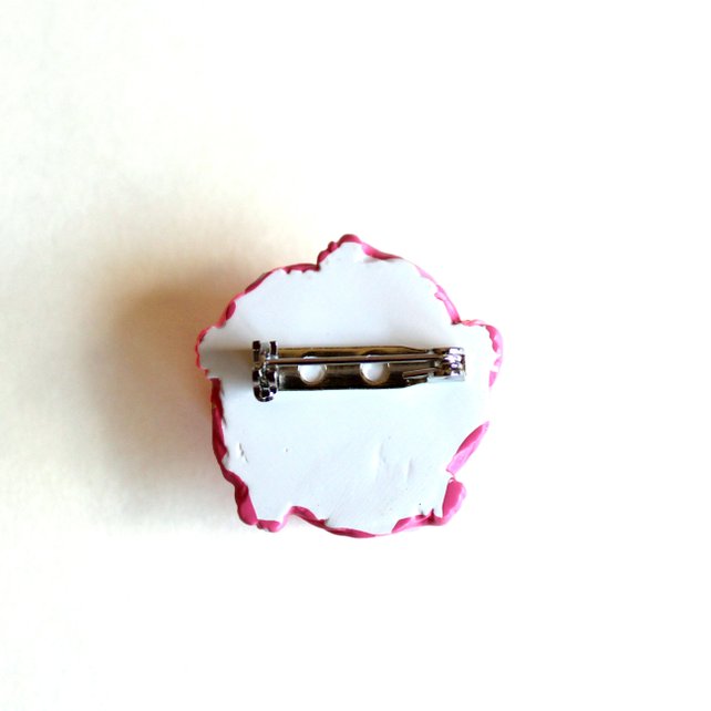 Pink Birthday Cake Pin Brooch