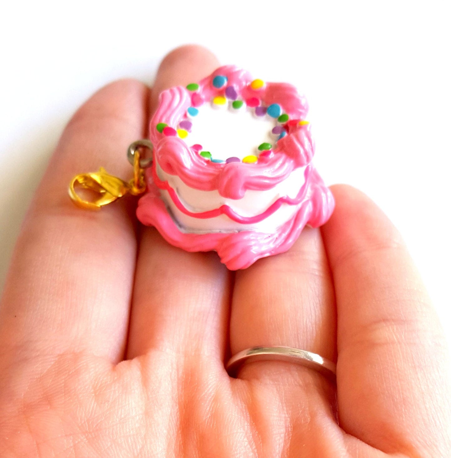 Pink Birthday Cake Pendant