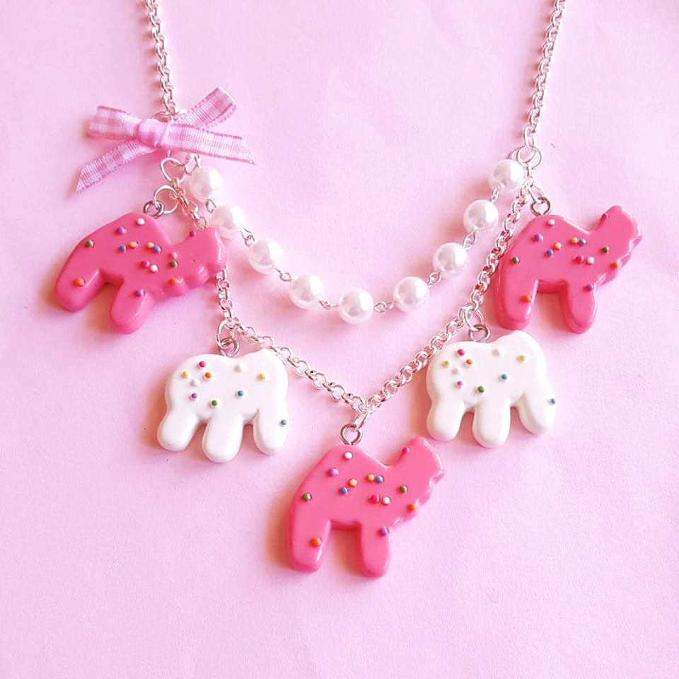 Circus Animal Cookies Necklace Statement Necklace