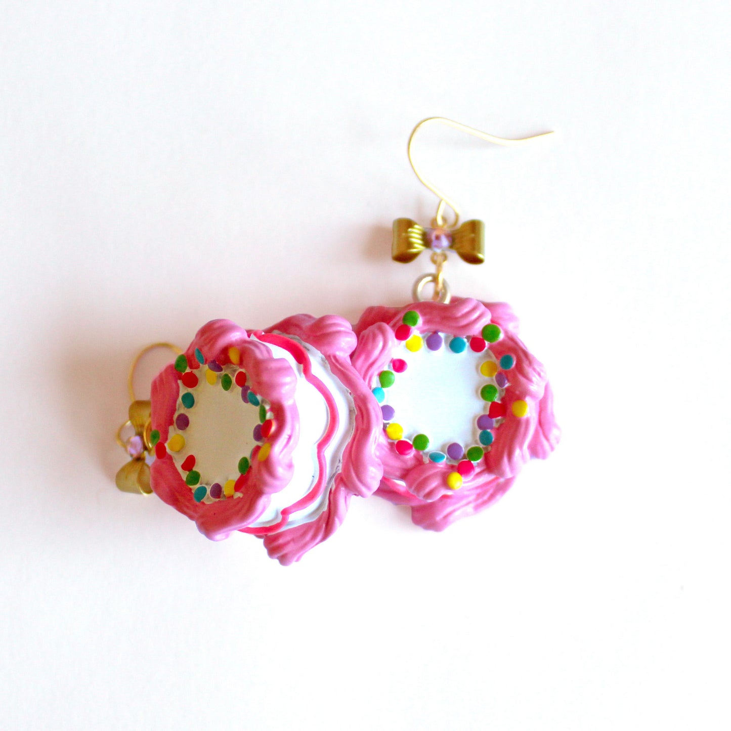 Pink Birthday Cake Earrings