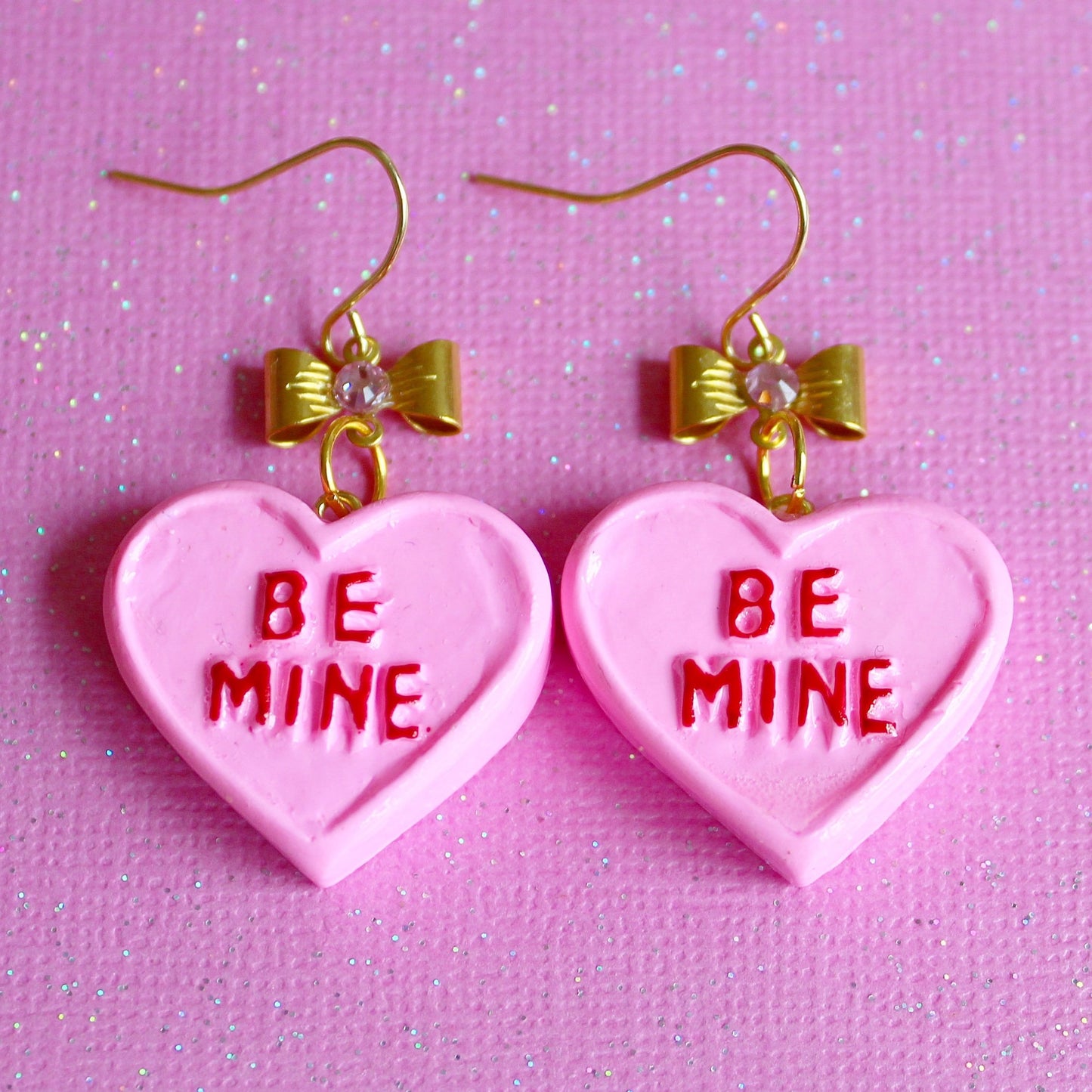 Conversation Heart Earrings Valentines Day