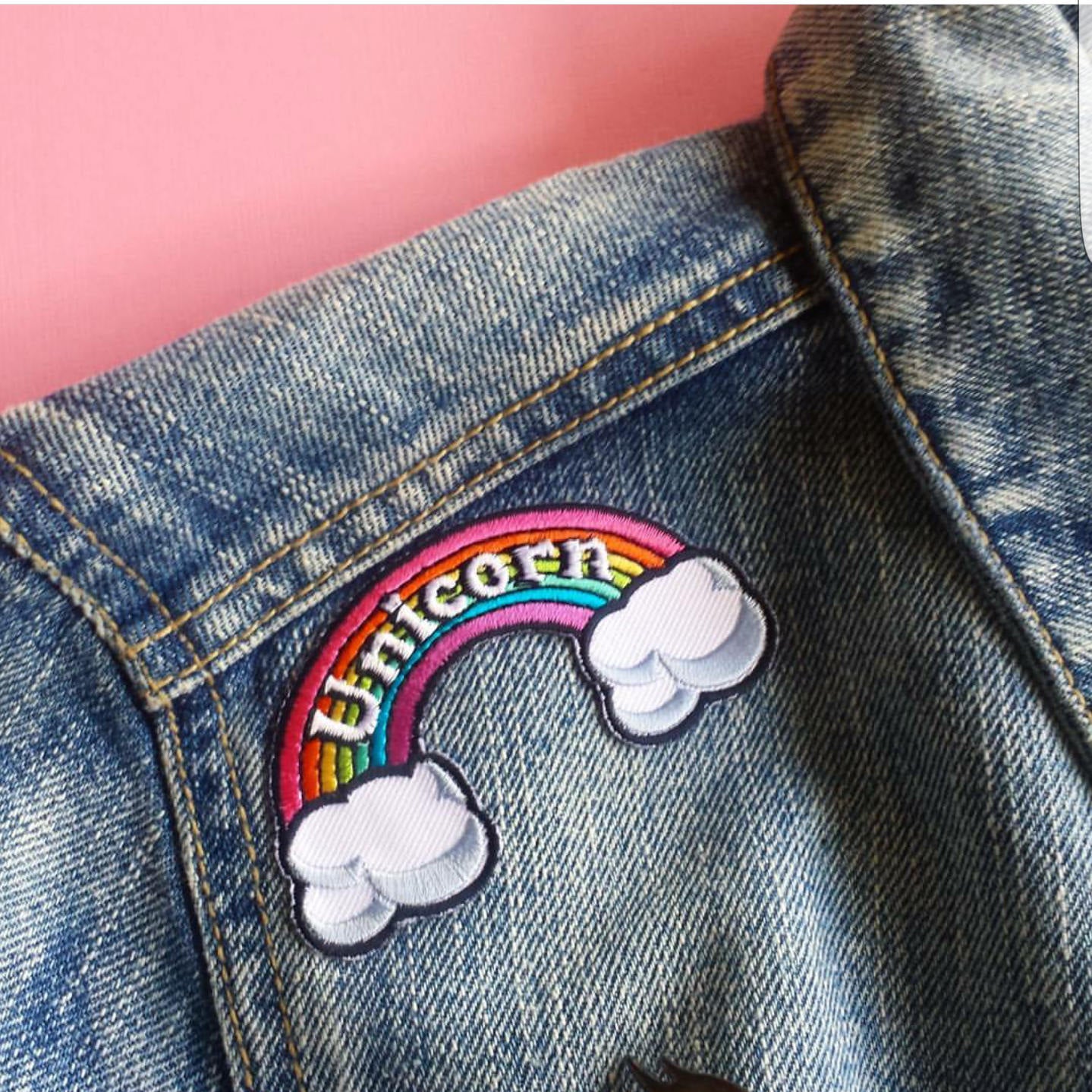 Rainbow "Unicorn" Iron-on Embroidered Patch
