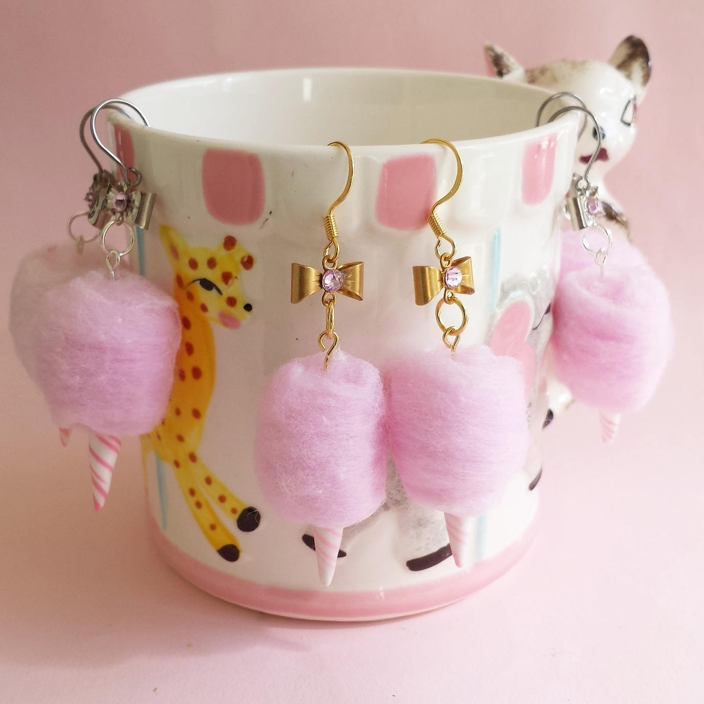 Carnival Cotton Candy Earrings