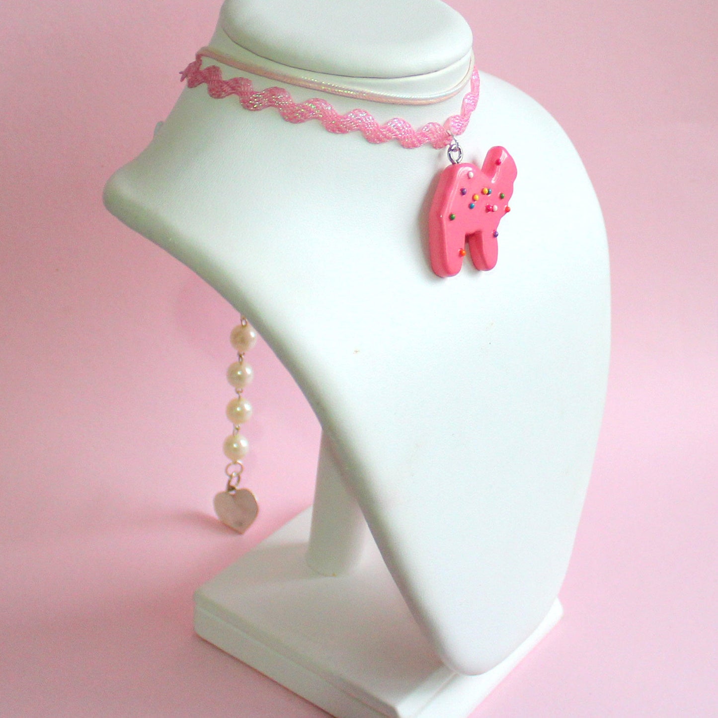 Pink Circus Animal Cookie Choker