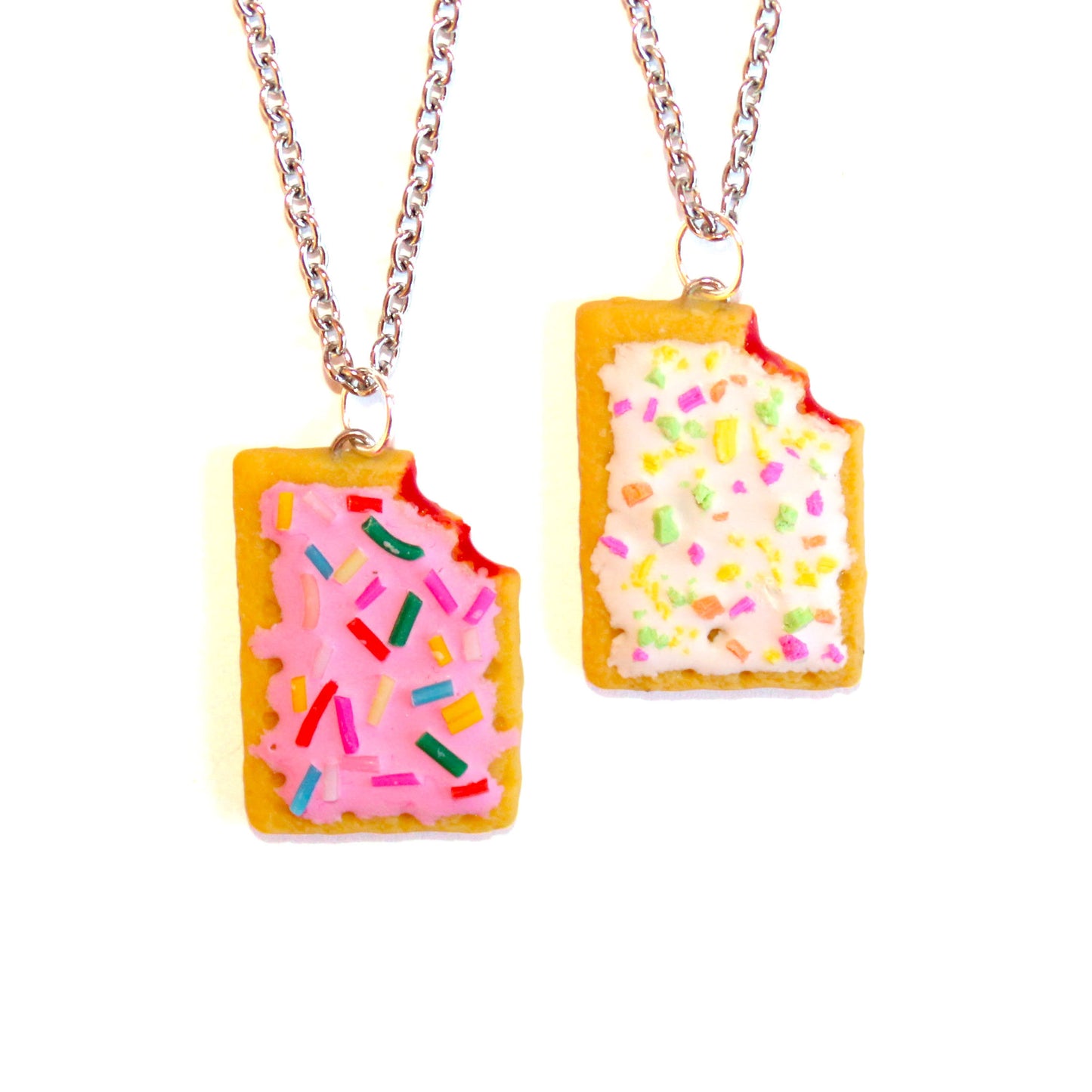 Pink (Cherry) or Strawberry Miniature Toaster Pastry Necklace