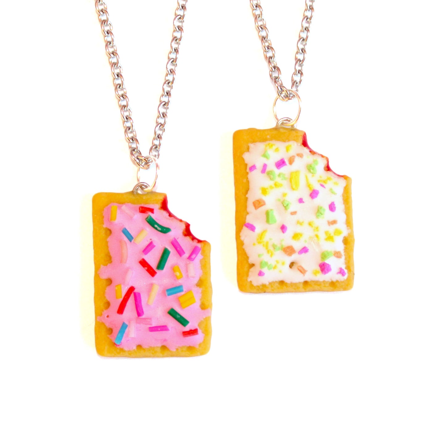 Pink (Cherry) or Strawberry Miniature Toaster Pastry Necklace