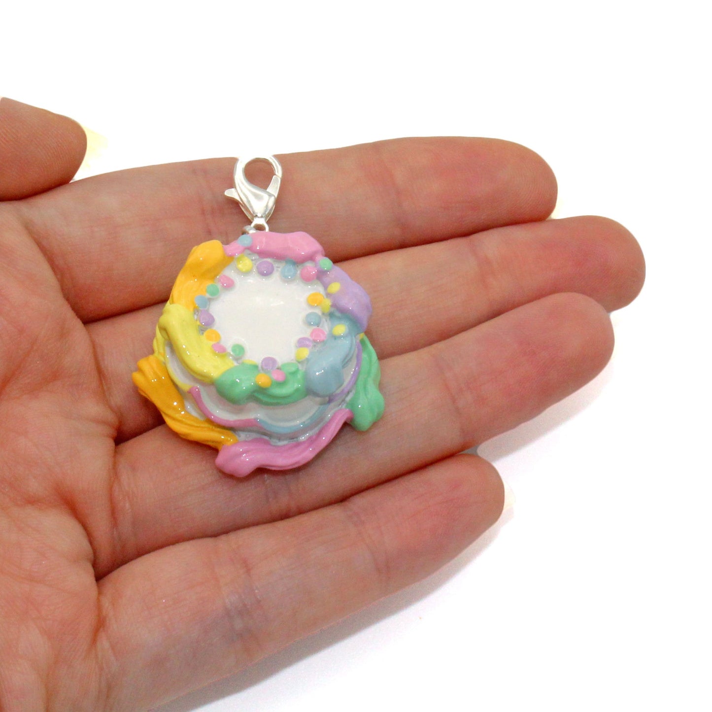 Pastel Rainbow Birthday Cake Charm