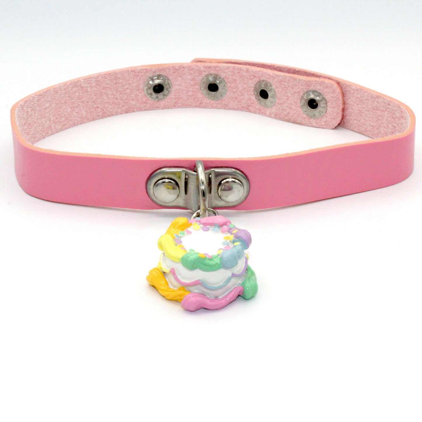 Pastel Rainbow Cake Choker Necklace