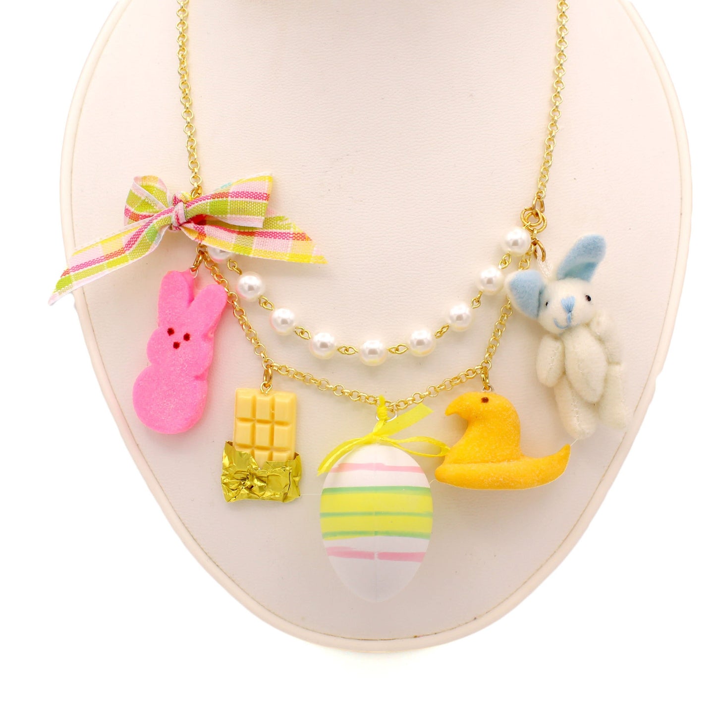 Kawaii Easter Candy Statement Charm Necklace, Handmade by Fatally Feminine