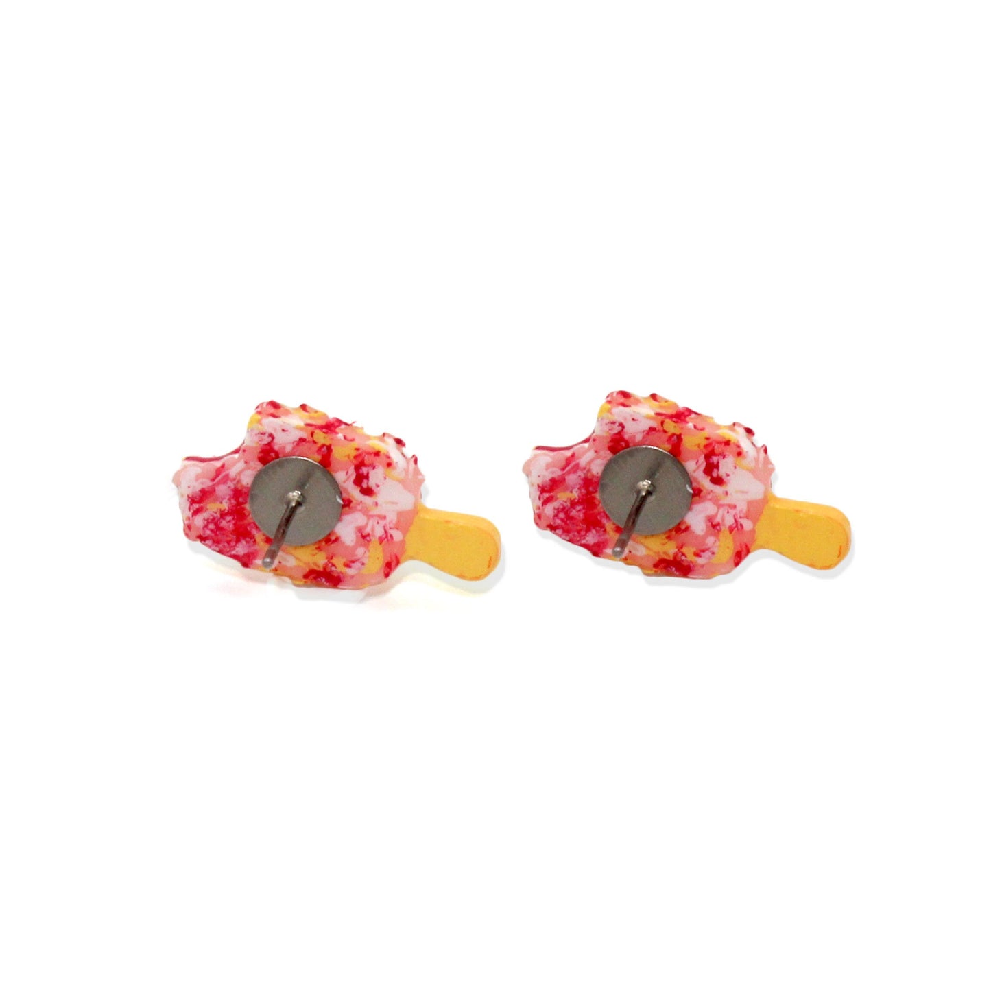 Strawberry Shortcake Ice Cream Post Earrings - Hypoallergenic Steel Studs
