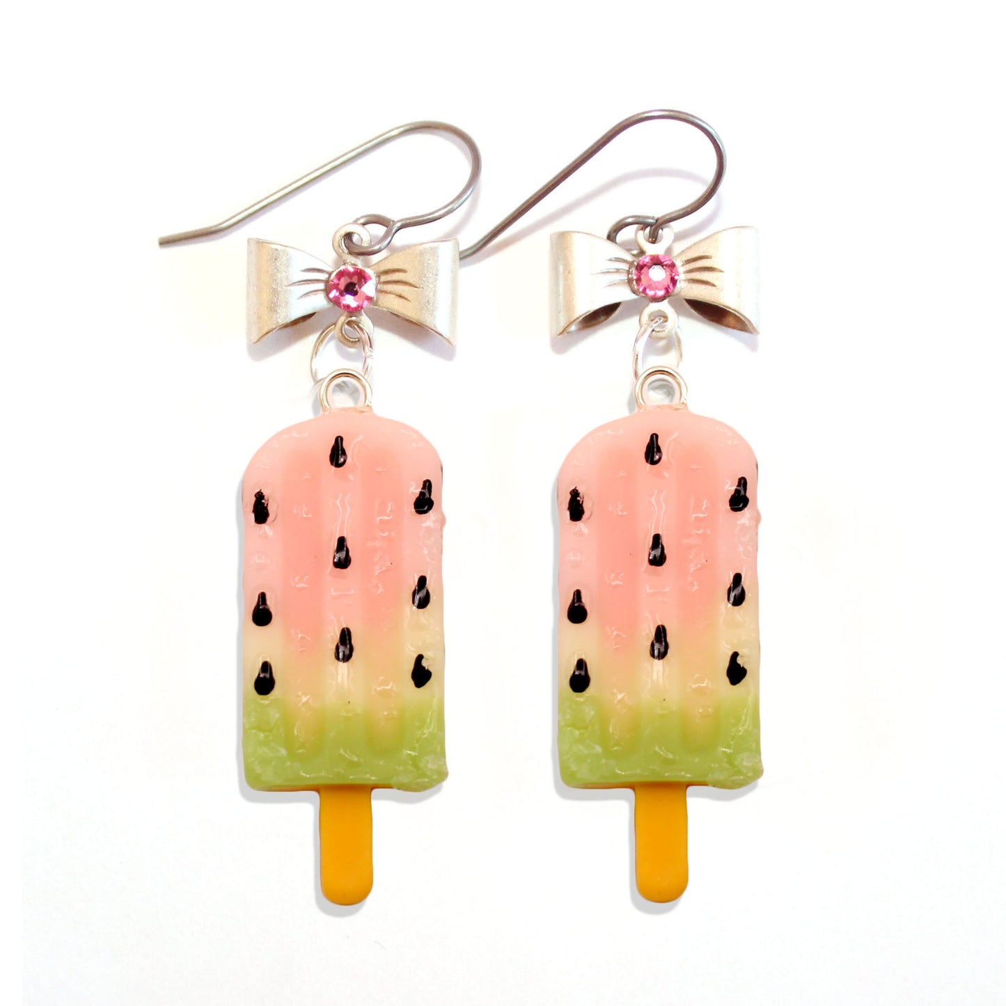 Watermelon Ice Cream Earrings - Hypoallergenic Option - Fatally Feminine Designs