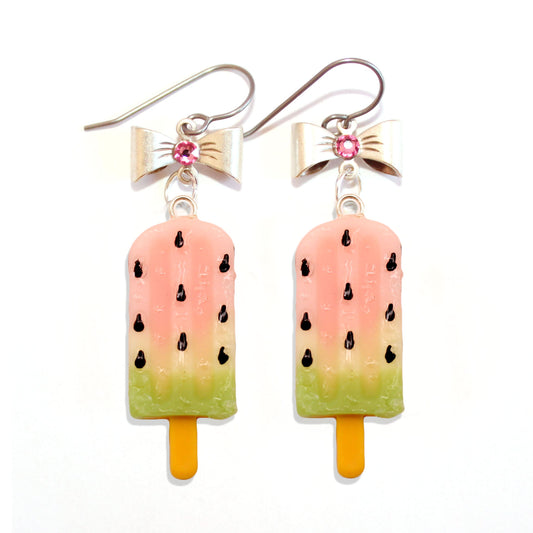 Watermelon Ice Cream Earrings - Hypoallergenic Option - Fatally Feminine Designs