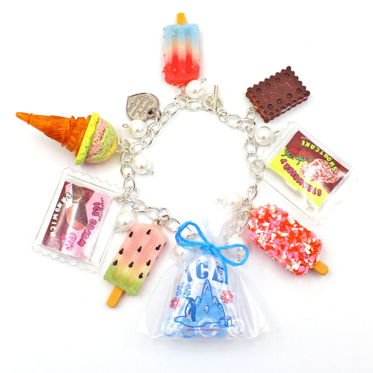 Ice Cream Truck Charm Bracelet - Gold or Silver - Fatally Feminine Designs