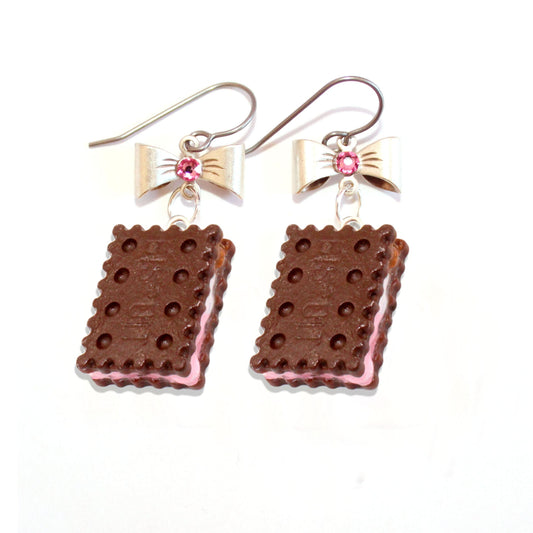 Ice Cream Sandwich Earrings - Hypoallergenic Option - Fatally Feminine Designs