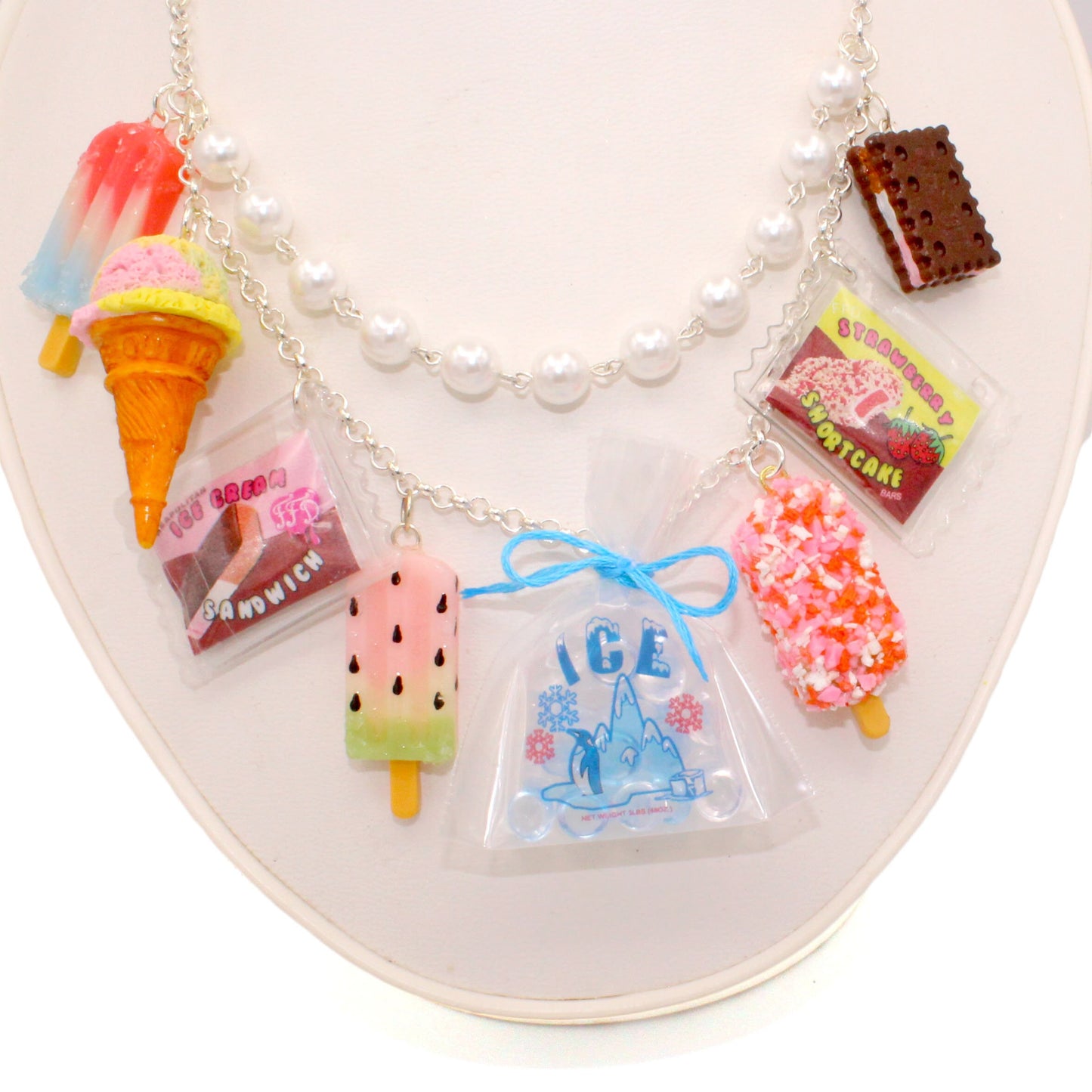 Ice Cream Truck Statement Necklace - Gold or Silver - Fatally Feminine Designs