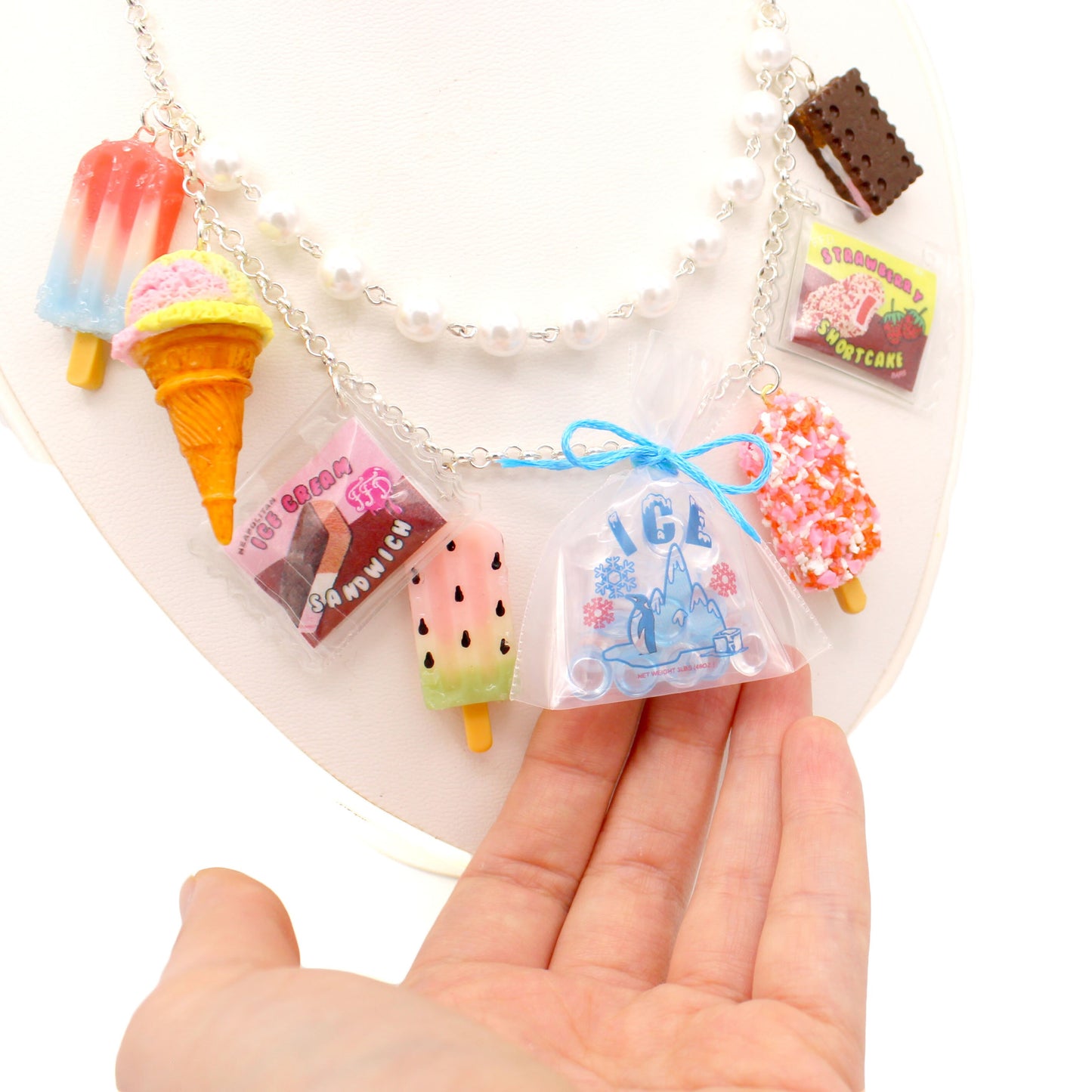 Ice Cream Truck Statement Necklace - Gold or Silver - Fatally Feminine Designs