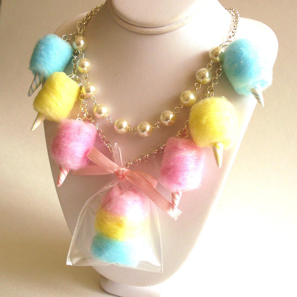 Pastel Cotton Candy Carnival Statement Necklace