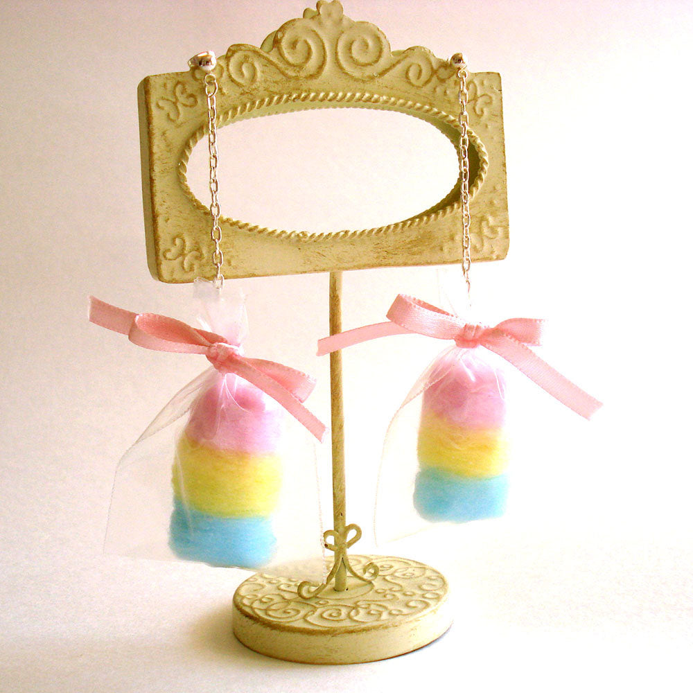 Pastel Cotton Candy Bag Earrings